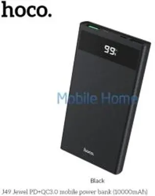 Hoco J49J power bank gyorstöltő funkcióval, LCD-vel, 10000 mAh, fekete