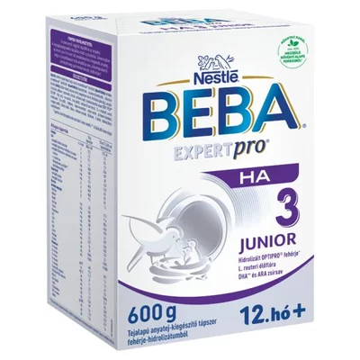 Beba ExpertPro HA 3 tejalapú anyatej-kiegészítő tápszer 12. hó+ 2 x 300 g (600)