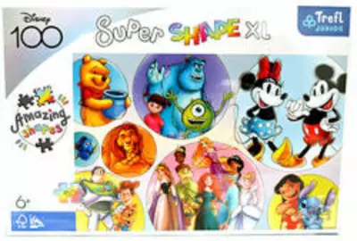 Trefl Junior: Super Shape XL Disney karakterek - 160 darabos puzzle (50033)