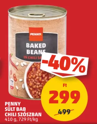 PENNY Sült bab chili szószban, 410 g