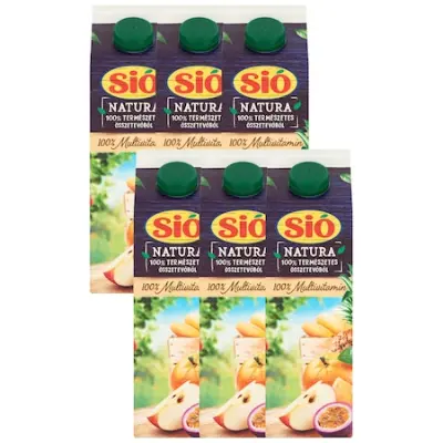 Sió Natura Multivitamin, 100%-os, 6 x 1L