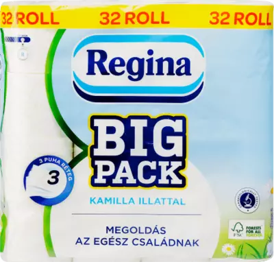 Toalettpapír, Big Pack kamilla illattal, 32 tekercs, 3 rétegű (3 840 lap)