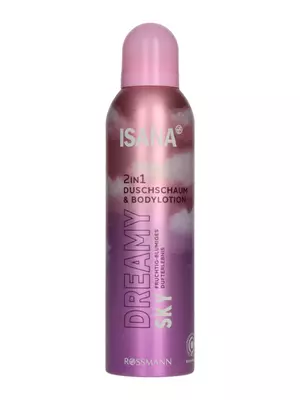 Isana Dreamy Sky tusoló hab & testápoló sheavajjal és mandula olajjal 200 ml