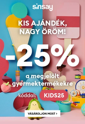 25% kedvezmény a megjelölt gyermektermékekre