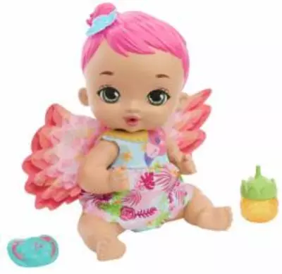 Mattel My Garden Baby: Édi-Bébi Gondoskodás baba - Rózsaszín flamingó (HPD12)