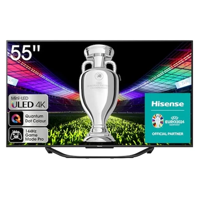 Hisense 55U7KQ Smart Mini-LED ULED, Televízió, 139 cm, 4K Ultra HD, F energiaosztály