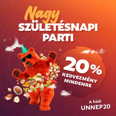 20% kedvezmény mindenre