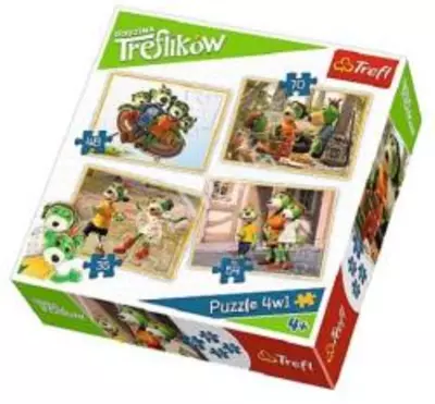 Trefl 4 az 1-ben puzzle (35, 48, 54, 70 db-os) - A Treflikow család kalandjai (34271)