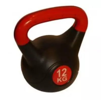 S-Sport Füles súlyzó - Kettlebell, műanyag, 12 kg (1649)