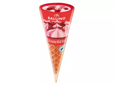 Ballino Tölcséres epres jégkrém, 120 ml