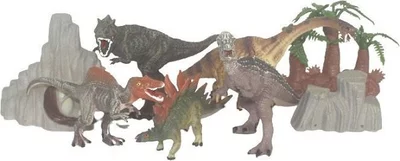 Dinoszauruszok készlete fákkal figura szett