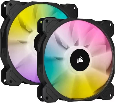 Corsair iCUE SP140 RGB ELITE Dual Pack Black + Lightning Node Core PC ventilátor