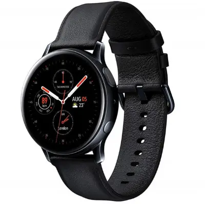 Samsung SM-R830NSSA Watch Active2 40mm ezüst okosóra, acél váz / bőr szíj (OSAM-SM-R830NSSA)