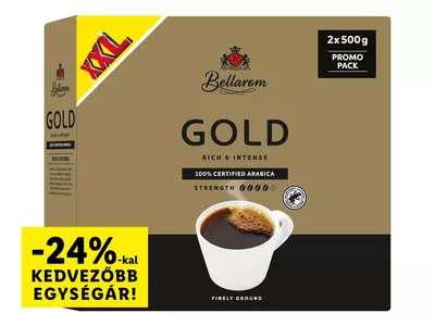 Bellarom Gold őrölt, pörkölt kávé*, 2 x 500 g