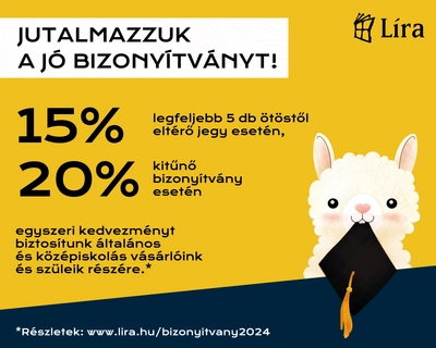 15-20% kedvezmény jó bizonyítványra