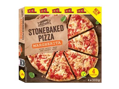 Trattoria Alfredo Margherita pizza, 4 x 300 g