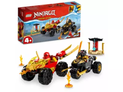 LEGO® NINJAGO® Kai és Ras autós motoros csatája (71789)