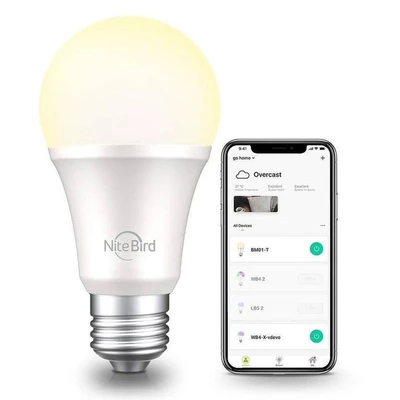 Gosund NiteBird WB2 LED okosizzó, E27, 8Watt, dimmerelhető, Wi-Fi, fehér