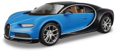 Maisto Bugatti Chiron Assembly Line, kék fém makett