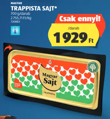 Magyar Trappista sajt, 700 g