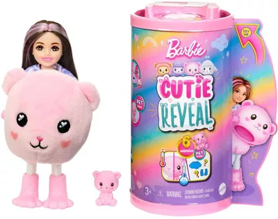 Barbie Cutie Reveal Chelsea Pasztell kiadás - Medve játékbaba