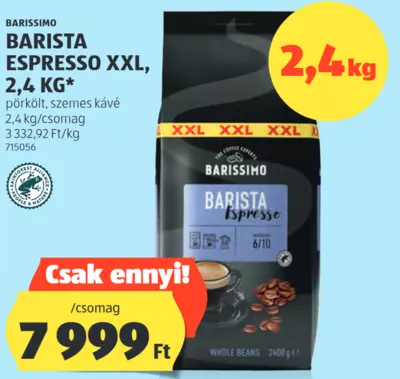 Barissimo Barista Espresso XXL, 2,4 kg