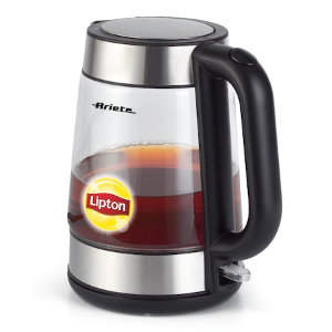 Ariete 2874 Lipton üvegfalú vízforraló, 2200W, 1.7l, fekete/inox