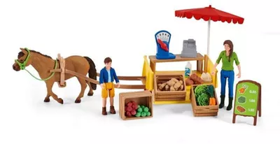 Schleich Mobil piaci stand 42528 figura szett