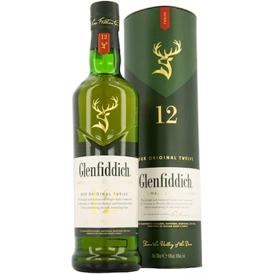 Glenfiddich 12 éves Skót Single Malt whisky 40%, 0.7 l