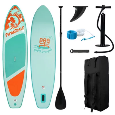 [EU Direct] FunWater 335cm 350cm Nagy méretű felfújható álló paddleboard Surfboard Teljes kiegészítők Állítható evező,Pumpa,ISUP Utazó Hátizsák,Póráz,