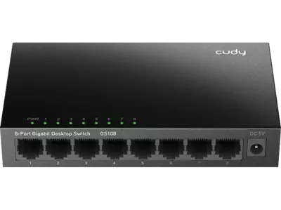 Cudy 8 portos gigabit asztali switch, fém ház, 225771 (GS108)