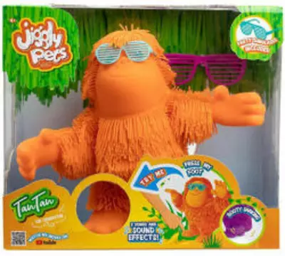 Flair Toys Jiggly Pets: Riszáló Állatok, Tantan a narancssárga orangután (JP008-OR)