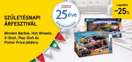 Tesco - Legalább -25% minden Barbie, Hot Wheels, X-Shot, Play-Doh és Fisher Price játékra