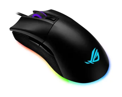 Asus ROG Gladius II Origin optikai gamer egér fekete USB (90MP00U1-B0UA00 / 90MP00U1-B0UC00)