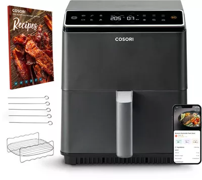 Cosori Dual Blaze 6.4L SMART + 5x nyárs és grillrács airfryer (AlzaPlus+)