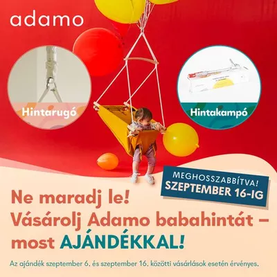 Ajándék hintakampó és -rugó minden babahintához