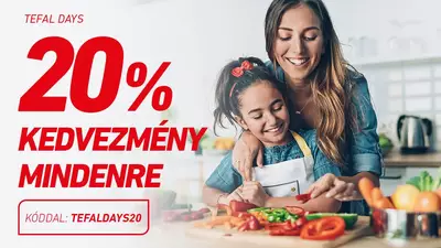 20% kedvezmény minden Tefal termékre