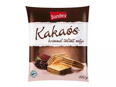 Sondey Kakaós krémmel töltött ostya, 200 g