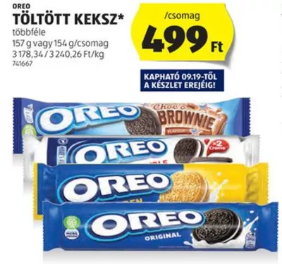 Oreo töltött keksz, 157/154g