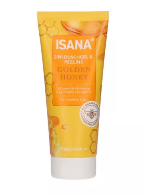 Isana 2in1 Golden Honey tusfürdő és bőrradír - 200 ml