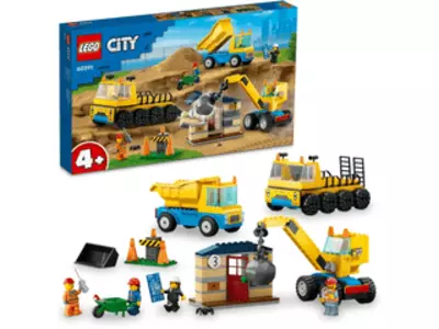 LEGO® City Építőipari teherautók és bontógolyós daru (60391)