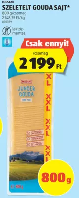 Szeletelt Gouda Sajt, 800g