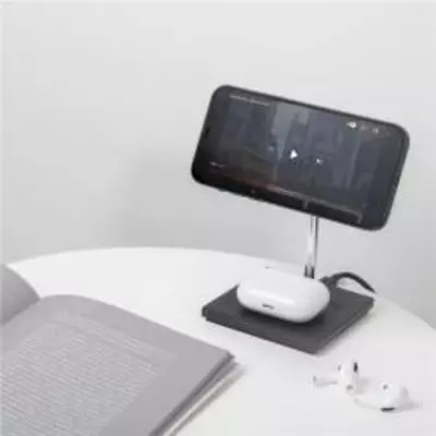 Native Union Snap 2in1 mágneses vezetéknélküli wireless töltő állvány, fekete (SNAP-2IN1-WL-BLK)