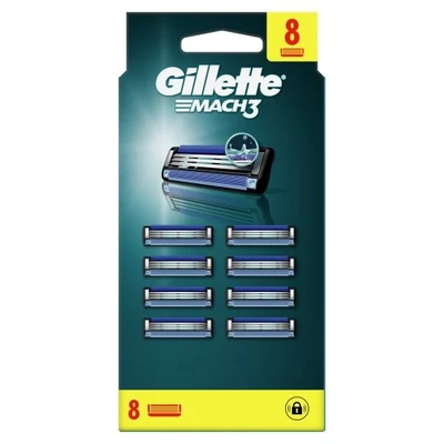 Gillette Mach3 Borotvabetétek Férfi Borotvához, 8 db Borotvabetét