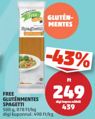 Free Gluténmentes spagetti, 500 g