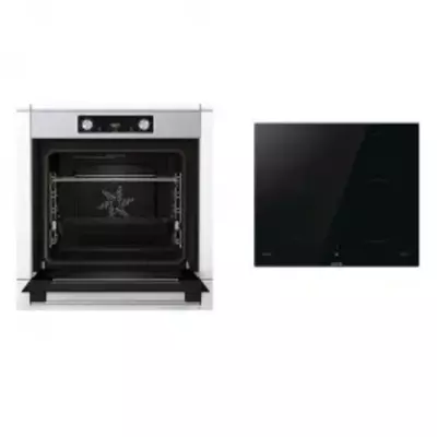 GORENJE BO6737E02X és GI6401BSC - beépíthető sütő főzőlap szett (fekete-inox)