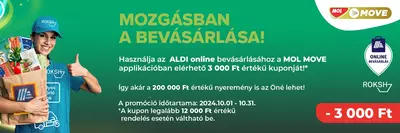 -3000 kupon Aldi rendelésre Roksh-on keresztül „MOZGÁSBAN a BEVÁSÁRLÁSOD!”