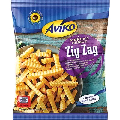 Aviko zig-zag hasábburgonya, 750 g