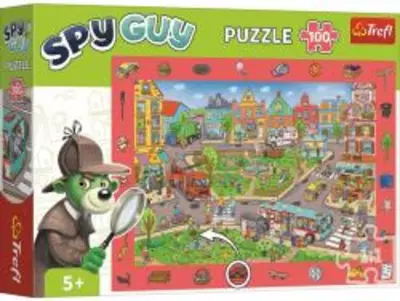 TREFL Puzzle a képek keresése Spy Guy: Város 100 darabos (15590)