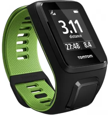 TOMTOM Runner 3 CARDIO/MUSIC S-es FEKETE ZÖLD okosóra (TT C+M BLK/GR s)